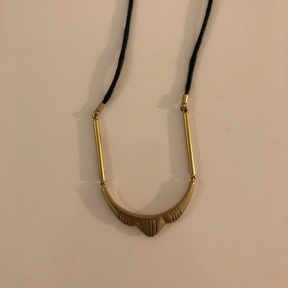 Gold and black necklace